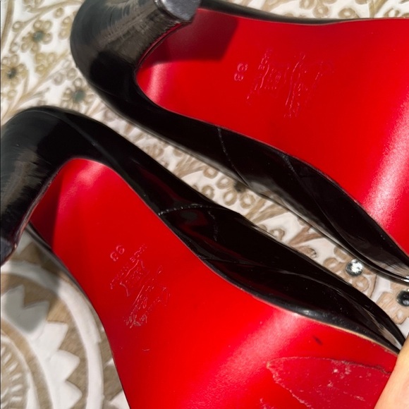 Christian Louboutin Black and Red Heels - Picture 5 of 7